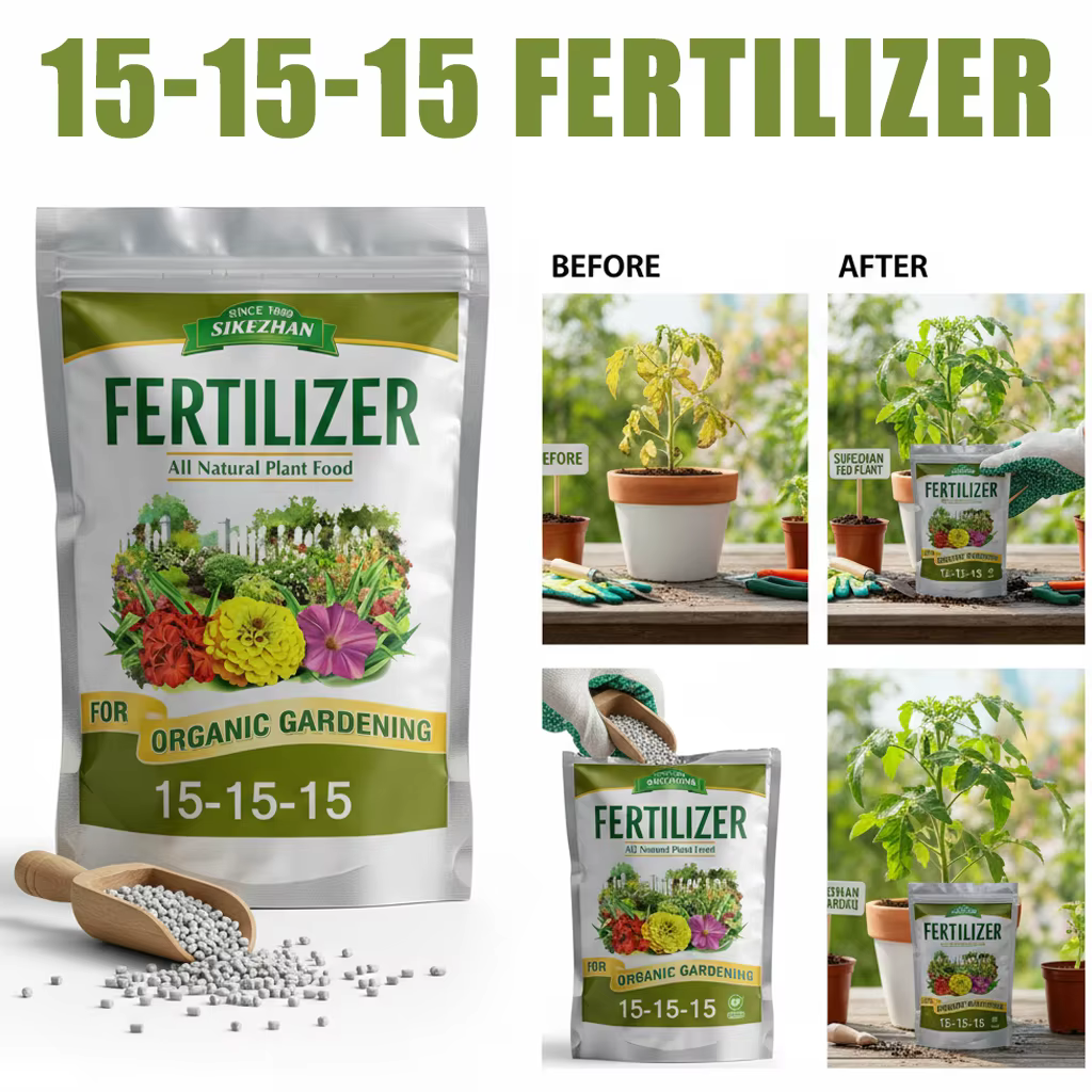 Granulés d'engrais universels NPK 15-15-15, nutrition équilibrée, solubles dans l'eau, pour plantes 