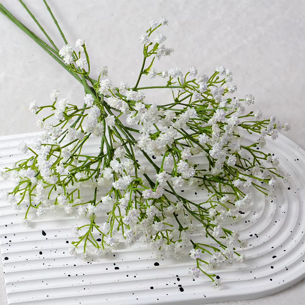 Bouquet de fleurs artificielles Gypsophila blanches pour bébé, 1/3/5 pièces, pour fête de mariage, d