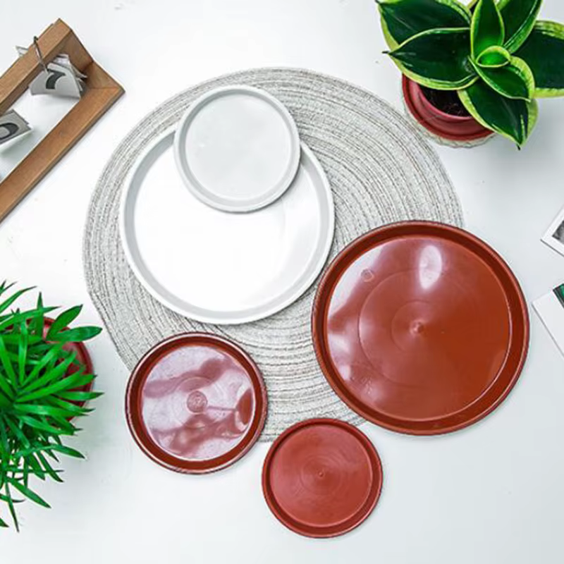 Plateau de Pot de fleur en plastique, 10 pièces, soucoupe de plante ronde goutte à goutte, plateaux
