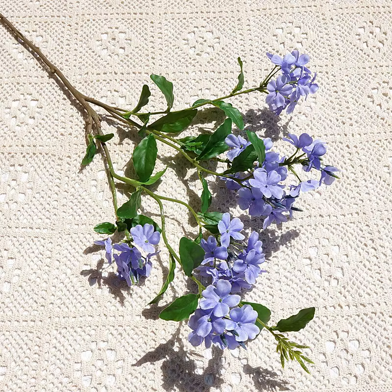 Fleur artificielle d'hiver douce, 6 pièces/lot, pour décoration de maison, salle d'exposition de mar