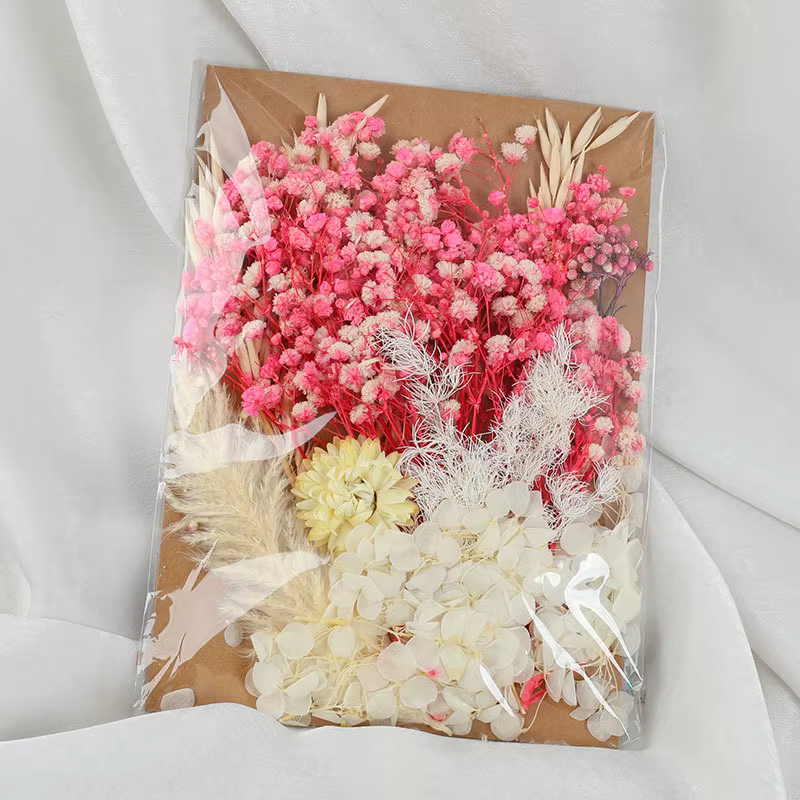 Plantes artificielles d'hortensias, 1 sac de fleurs séchées naturelles, matériaux préservés pour la 