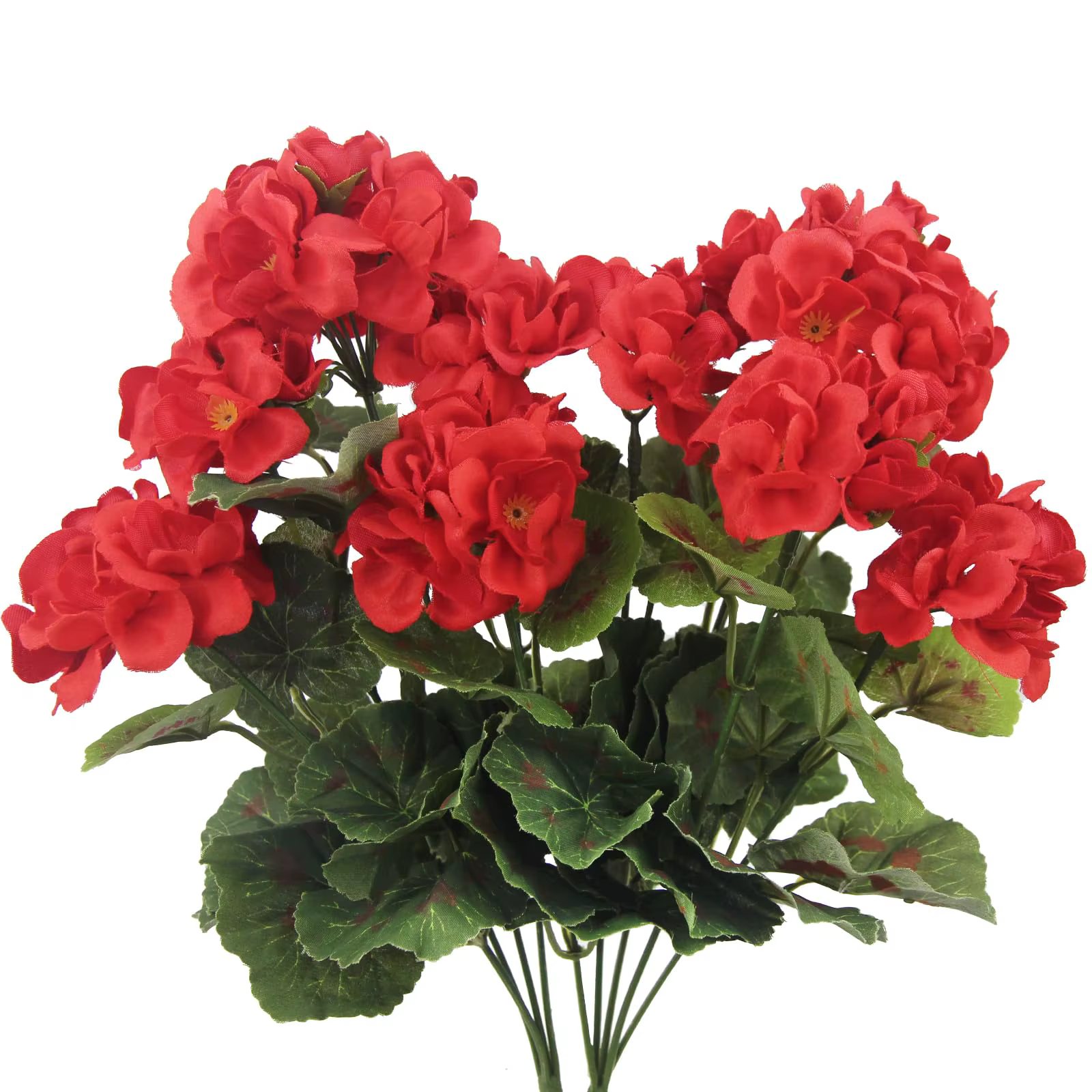 Un Bouquet de fleurs de géranium artificielles en fausse soie, fausse fleur pour mariage, décoration
