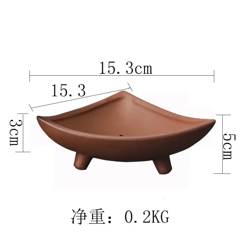 Pots de fleurs en céramique pour bambou, micro plantes de paysage d'intérieur, pot en argile violett