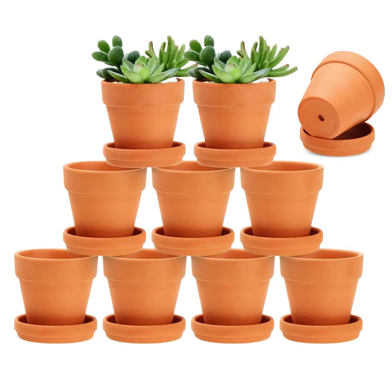 Pot en argile avec mini jardinières succulentes, pots de plantes à fleurs, fournitures de décoration