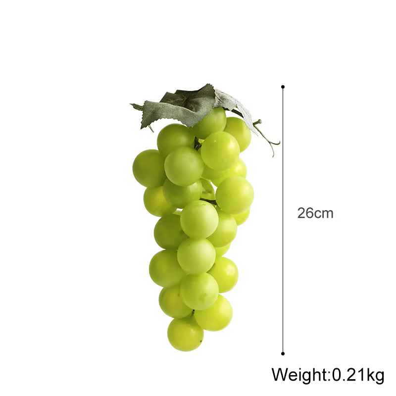 Modèle de raisin vert réaliste Qingwang, fruits artificiels, accessoires alimentaires factices pour 