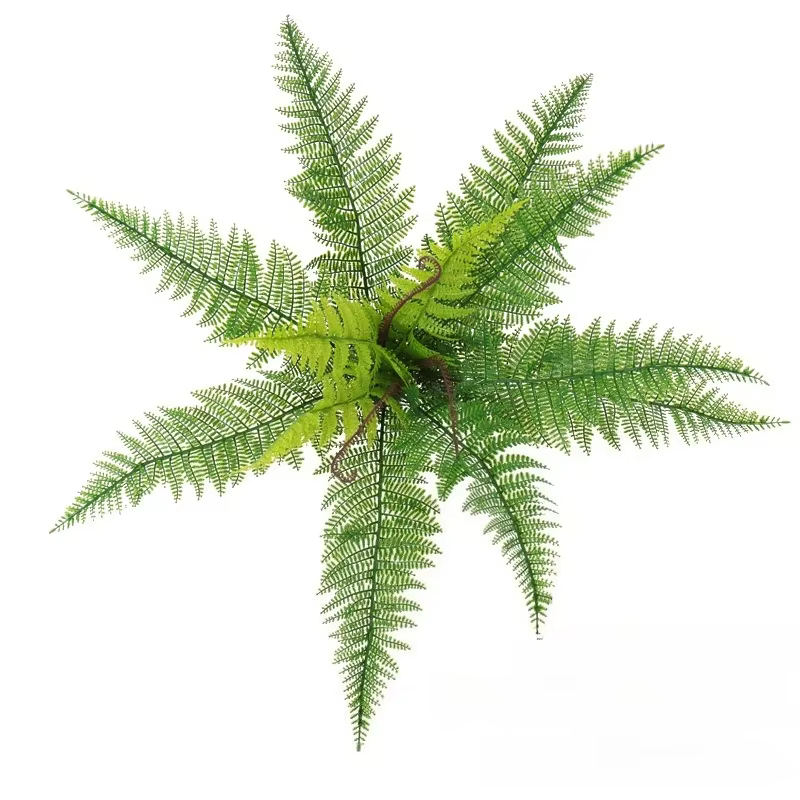 Feuille de fougère persane artificielle, plantes en plastique, fausses fleurs, décoration d'hôtel, S