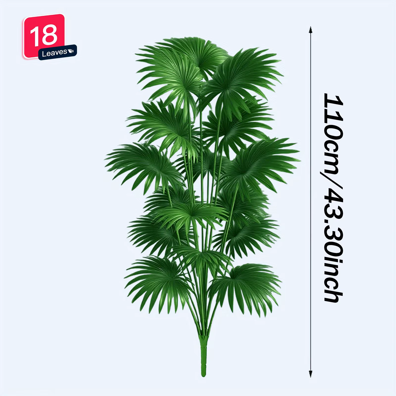 Palmier artificiel de 43,30 pouces de haut, grande fausse plante tropicale adaptée à la décoration i