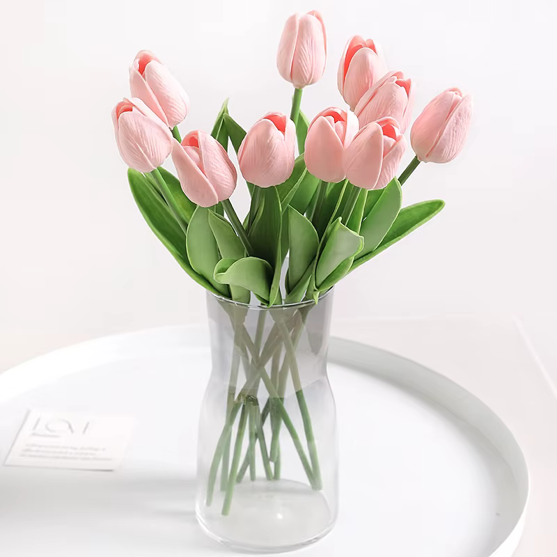 Bouquet de fleurs artificielles tulipes, 5/10 pièces, fausses fleurs en mousse pour décoration de sa