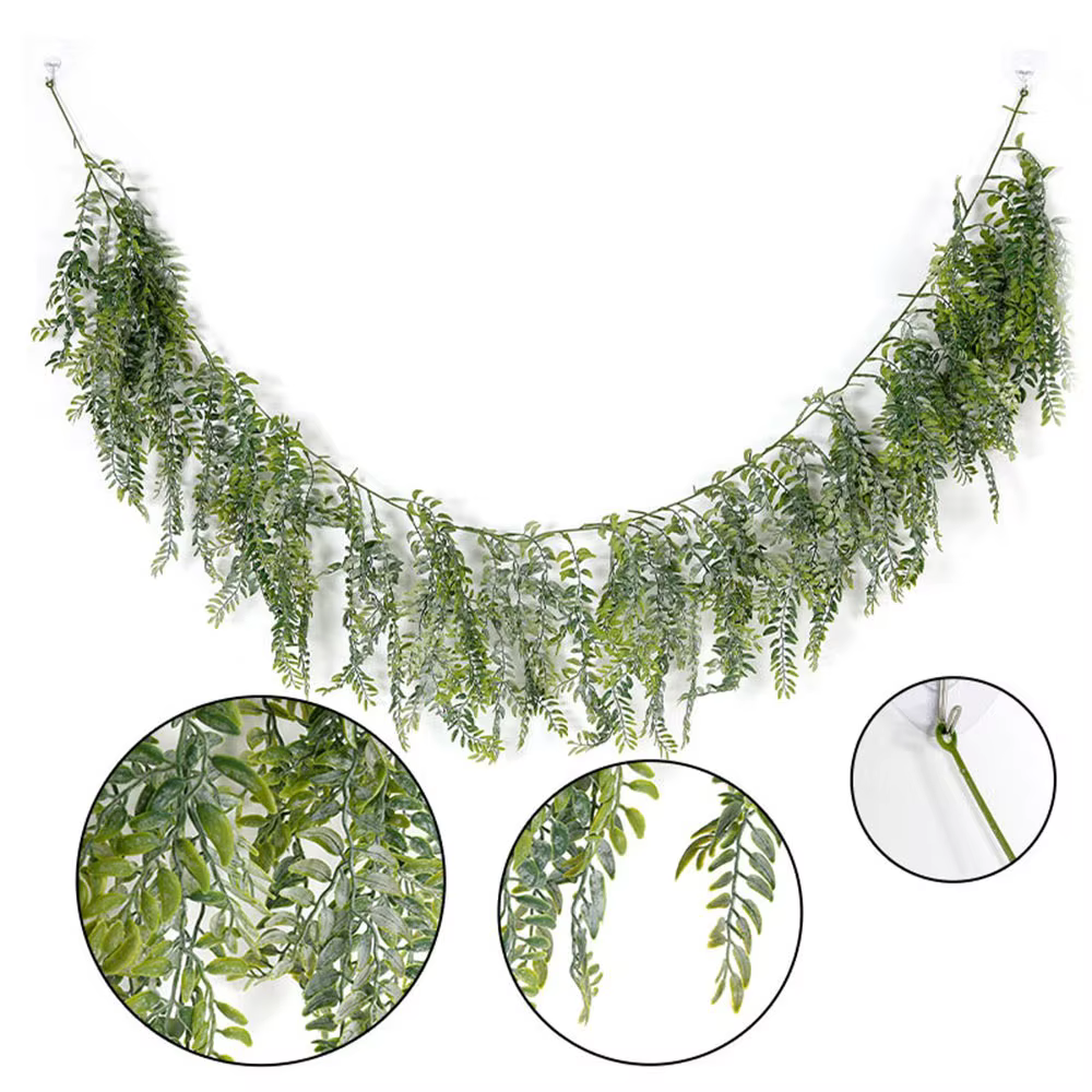 Plante artificielle verte en plastique, 190 cm, feuilles réalistes, accessoires de bricolage, access