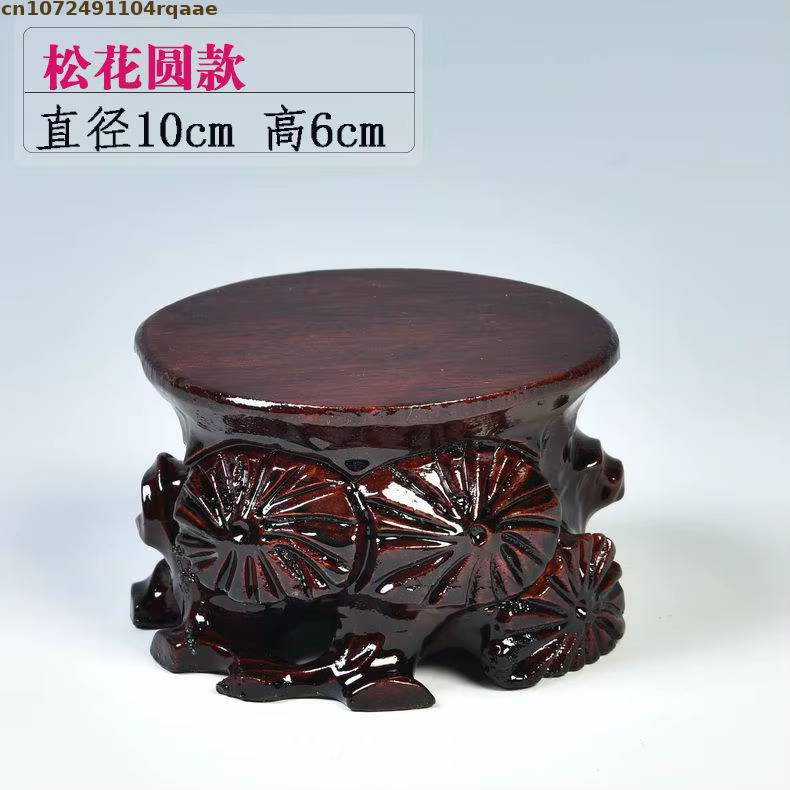 Support pour plantes en bois sculpté, base durable pour pots de fleurs d'intérieur et bonsaïs, prése
