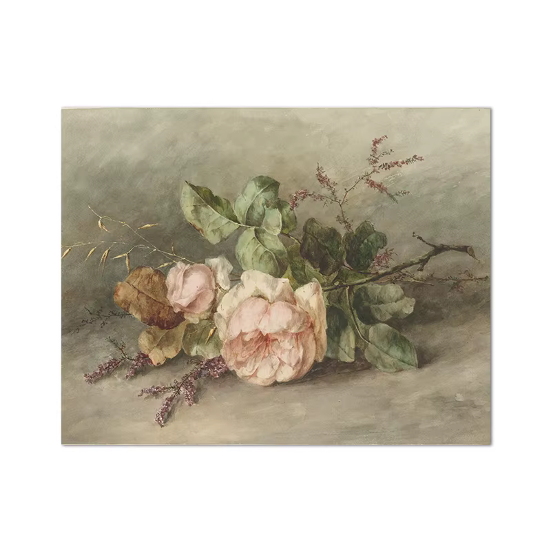 Peinture sur toile à l'huile de pivoines de fleurs vintage, affiche EWdy, impressions d'art botArabe