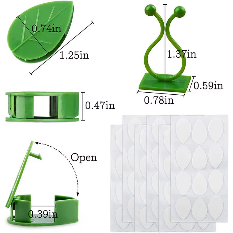 Clips de fixation murale pour plantes grimpantes, 10/30/50 pièces, fixateur de vigne en rotin, croch