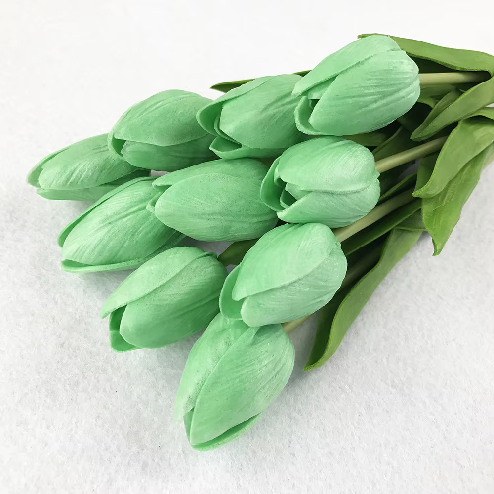 Bouquet de Tulipes Artificielles en PU pour la Décoration de la Maison, Faux Accessoires Floraux, Pa