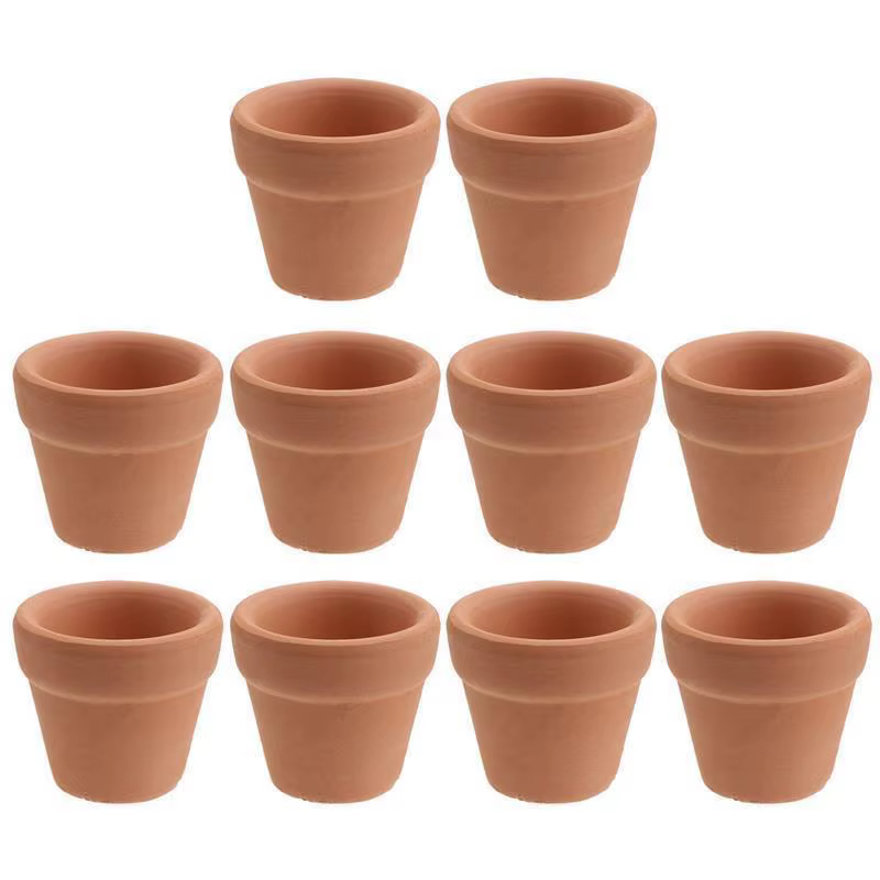 Poterie en céramique 3x3cm, 10 pièces, pots de fleurs quantiques, petit mini pot en terre cuite, pot