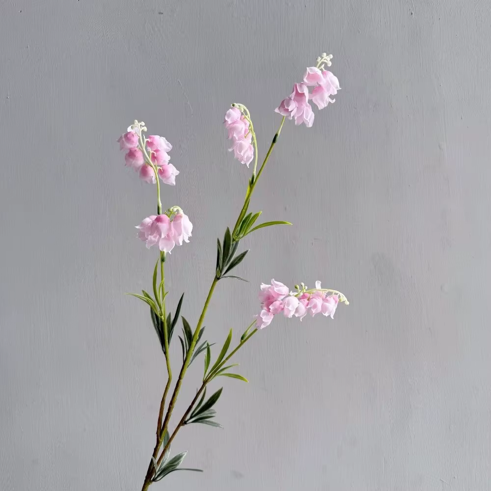 Fleurs artificielles réalistes de lys de vallée, 80 cm, 3 tiges, fleurs en soie, longue branche, fau