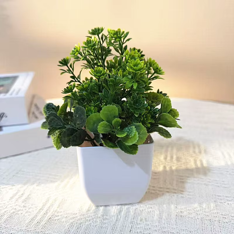 Plantes vertes bonsaï simulées, plantes succulentes en pot, fleur artificielle, ornement de bureau, 