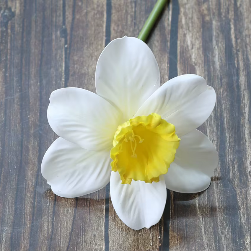 Bouquets de fleurs de narcisse artificielles au toucher réel, 38CM de Long, 10 pièces, pour fête à d