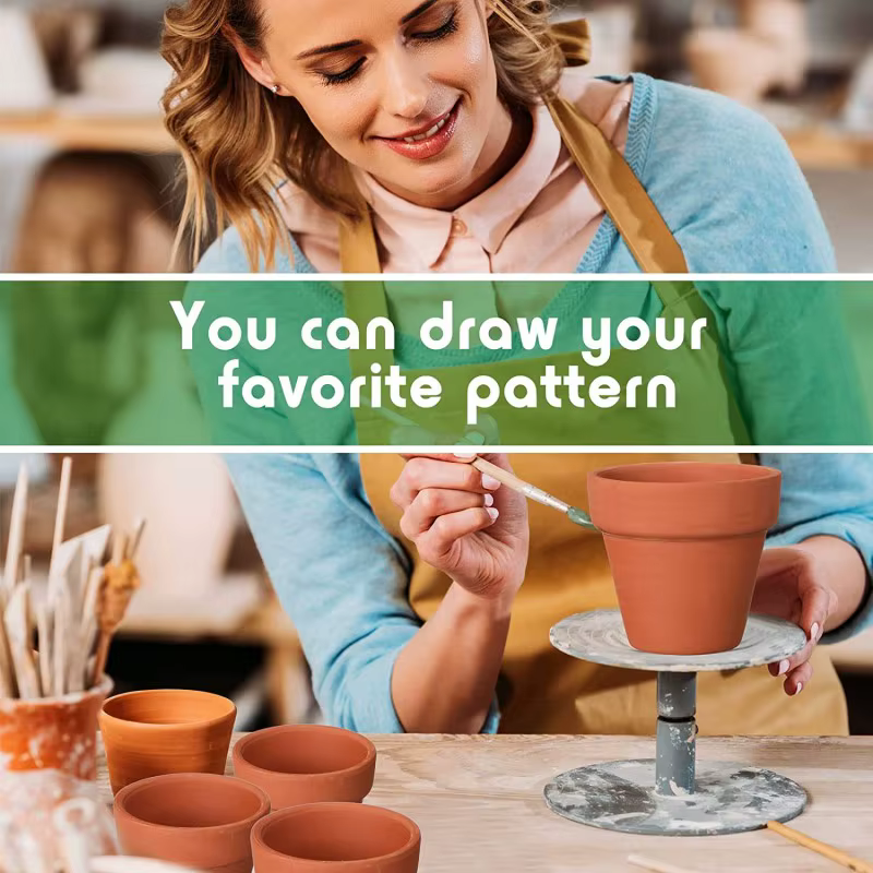 50 pièces minuscules Pots en terre cuite-1.3 pouces petits Mini Pots en argile avec trous de Drainag