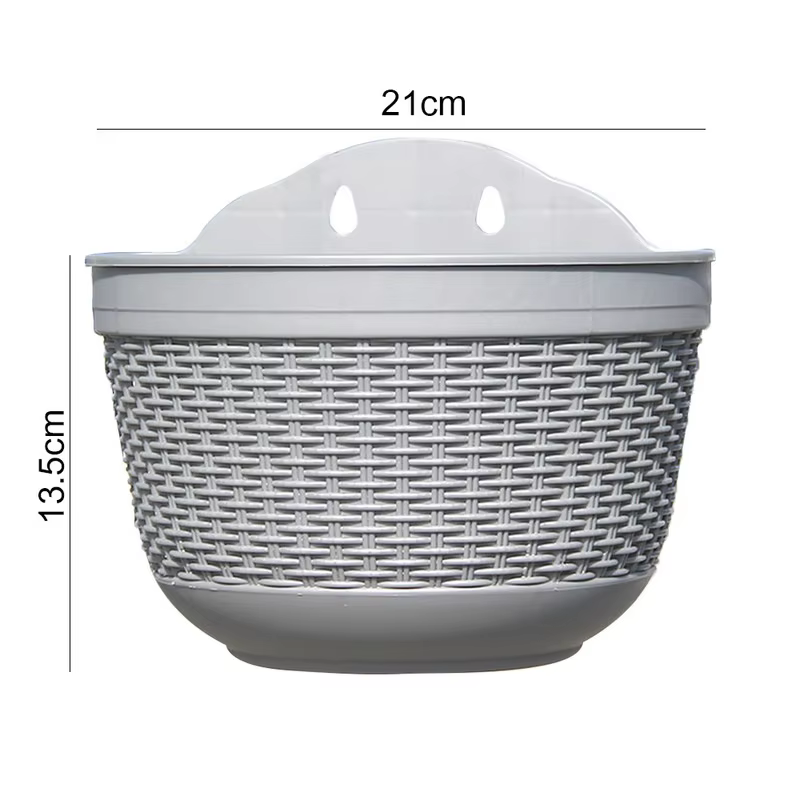 Jardinière de fleurs créative tissée en Imitation rotin, Pot de jardin, Pot de fleurs suspendu au mu
