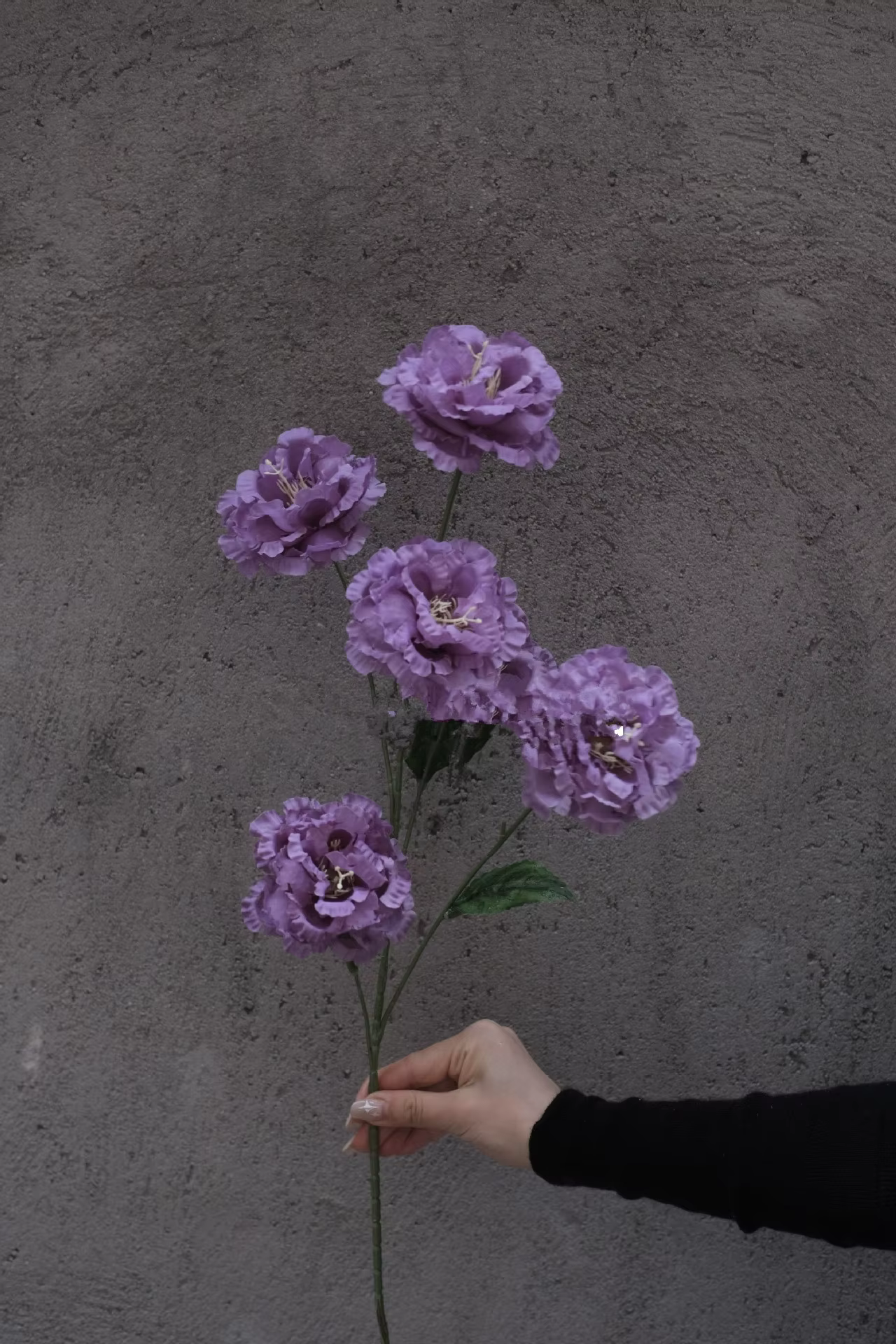 Décor de mariage Rose violet fleur artificielle pivoine orchidée rangée guide routier fleur d'horten