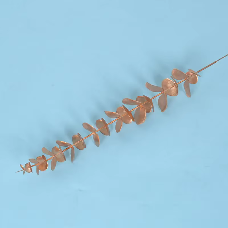 Fleur artificielle d'eucalyptus doré pour la décoration de la maison, simulation de plante de Noël,