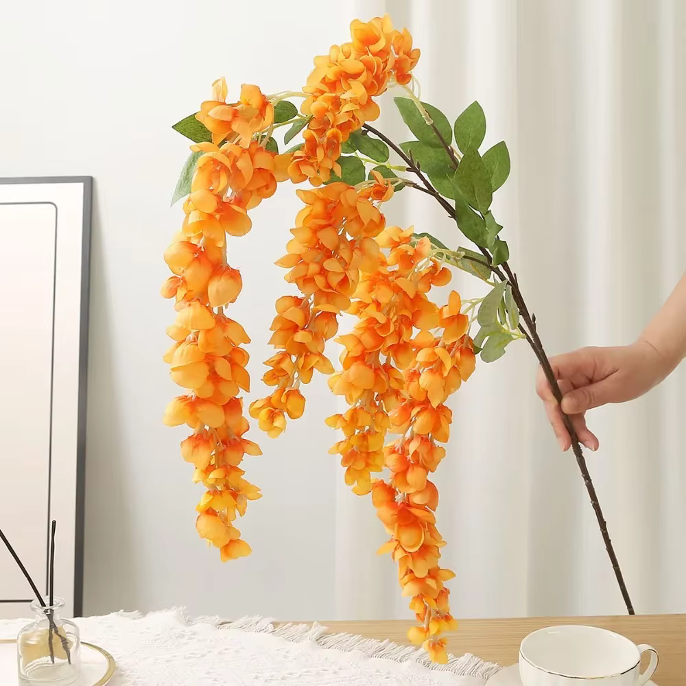 Fleur lilas artificielle en Silicone rose, Simulation violette de fausses plantes artificielles, 75 