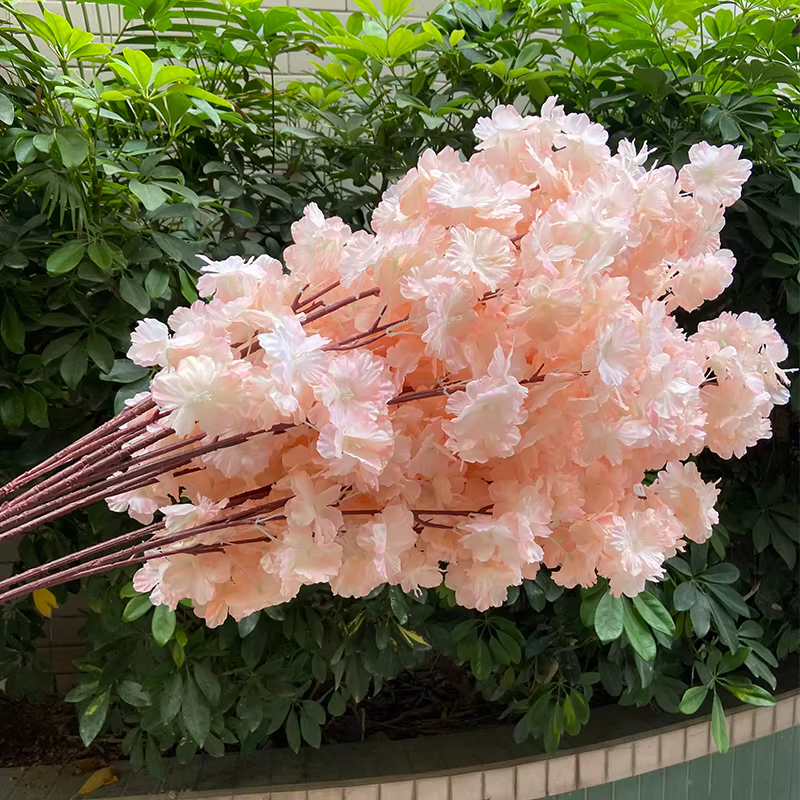 Arbre Artificiel de 80cm, Décoration d'Arc de Mariage Rouge sans Branche pour la Maison