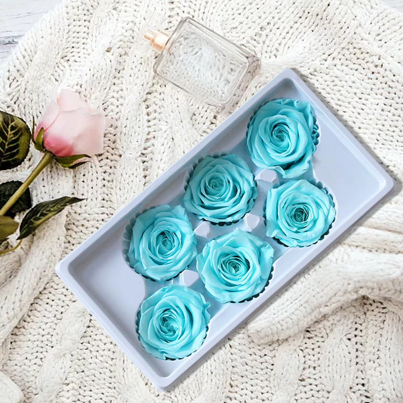 Poubelle éternelle pour la fête des mères et la Saint-Valentin, fleurs pour la décoration de la mais