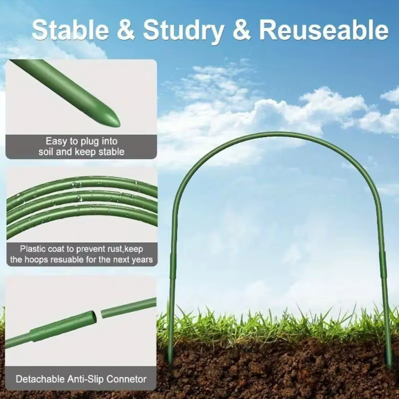 BSEVB-Kit d'arc de jardin-pour légumes pour lits surélevés-couverture de rangée tissu de jardin de s