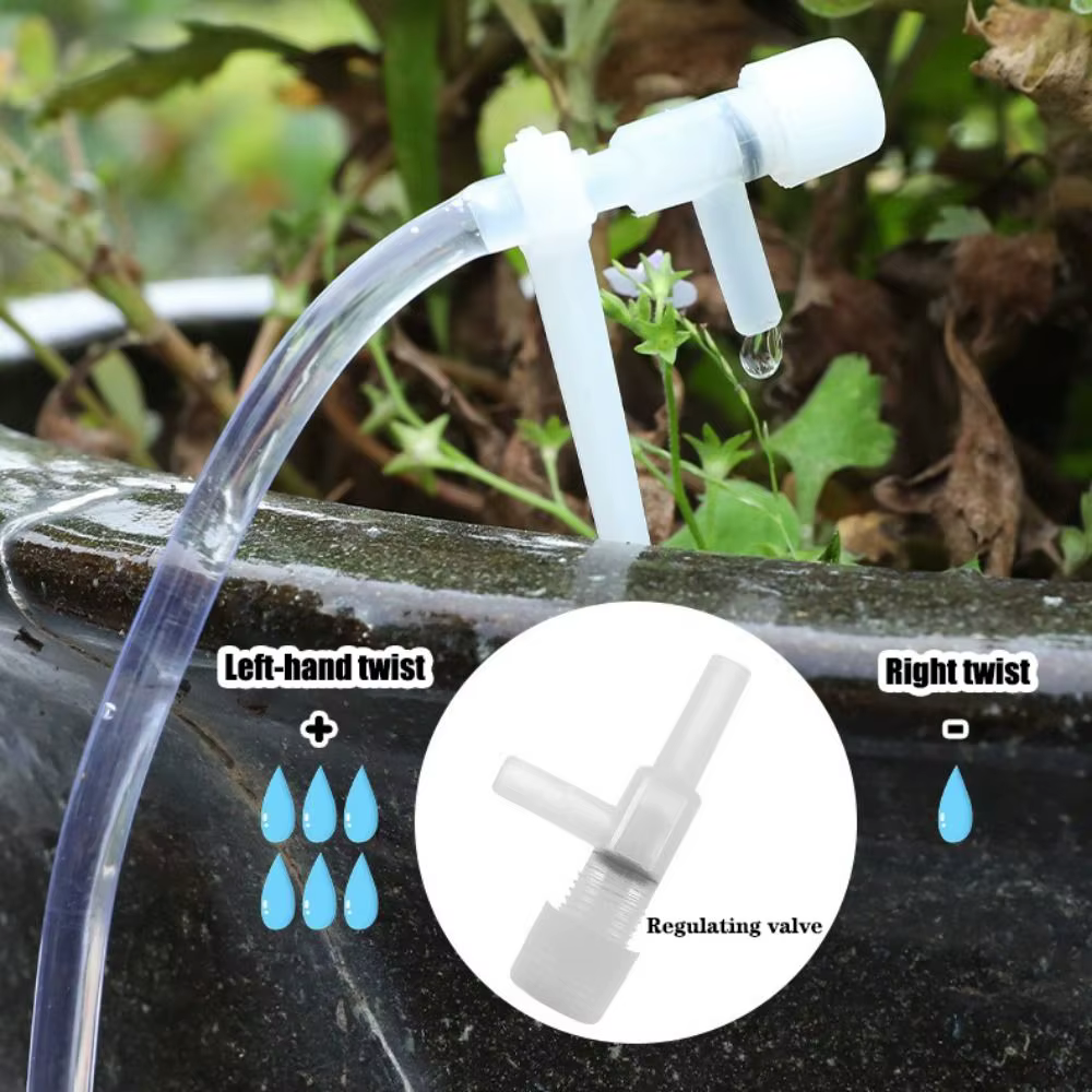 Kit d'irrigation goutte-à-goutte réglable pour serre et jardin, tuyau de 10/20/30M, 4/7mm, système d