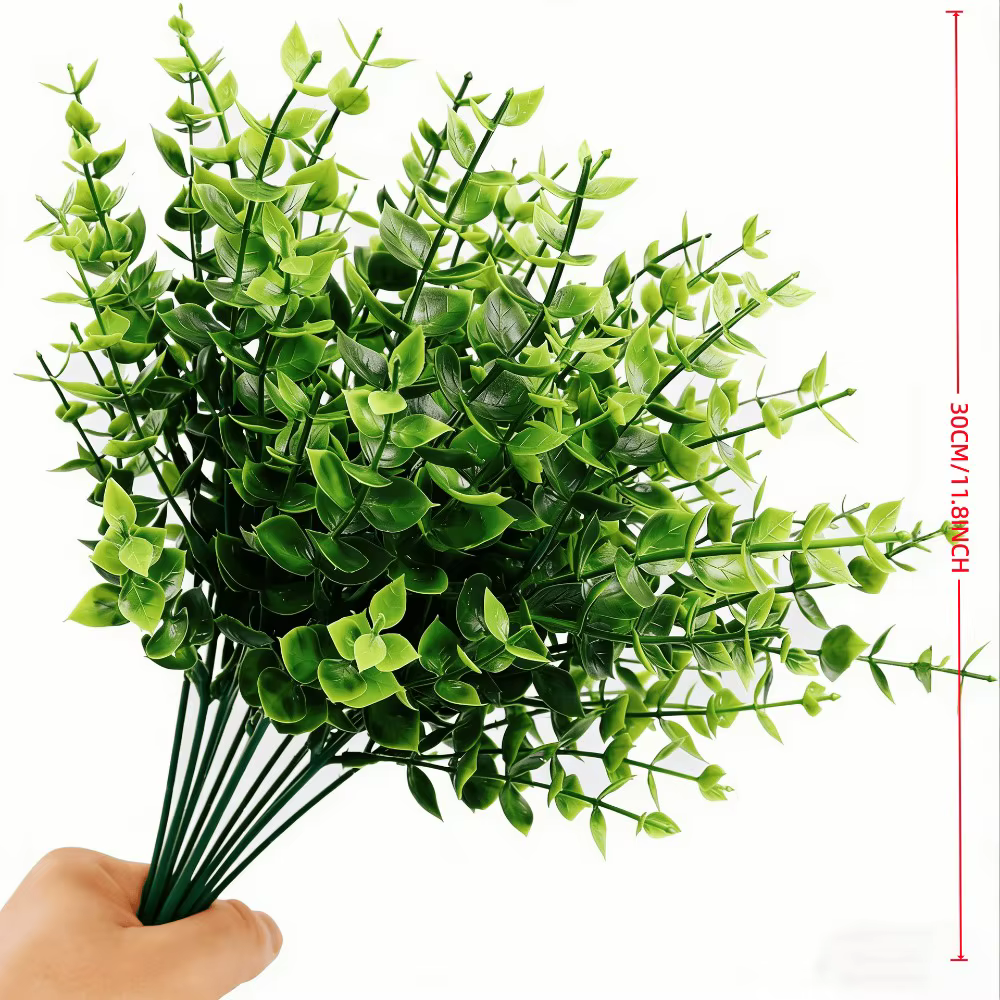 20 plantes artificielles d'extérieur résistantes aux UV, arbres et arbustes simulés, verdure artific