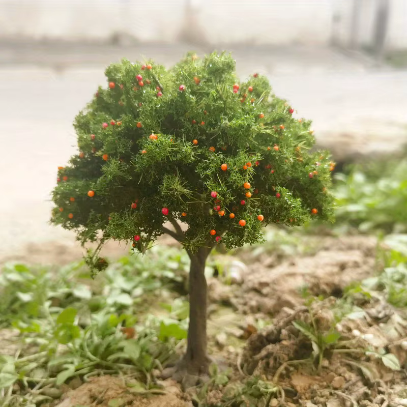 Décor d'arbre fruitier réaliste 1 pièce, décoration de modèle de construction de Table de sable Mini