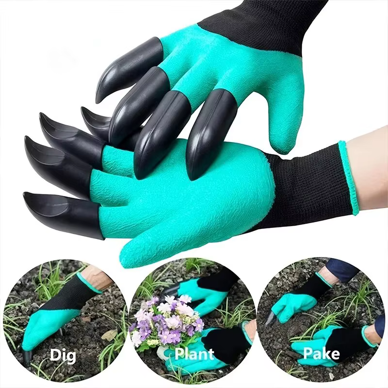 Gants de jardin avec griffes-Dig, Plant, Weed & Executives, Polymérisation sans fin-Protégez vos doi