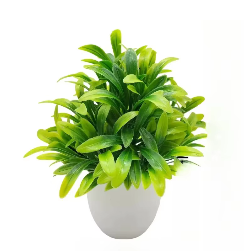 1 plante artificielle avec pot en plastique, fausse verdure pour la maison, le bureau, le salon, la