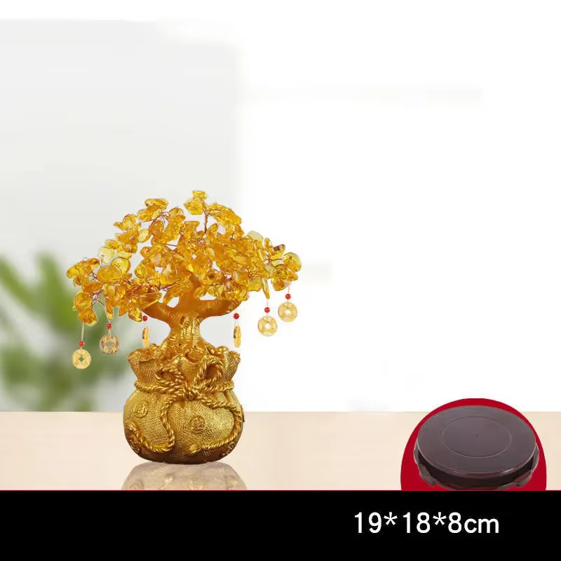 Arbre d'argent chinois Feng Shui, arbre de Fortune doré, bonsaï en cristal, arbre de Fortune, riches