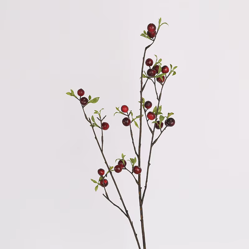Branche de fleurs de baies pour la décoration de la maison, branche de fruits, matériel d'arrangemen