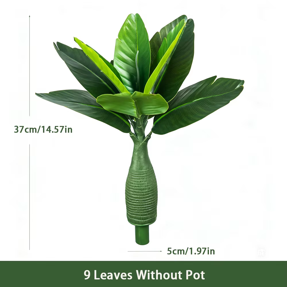 Plantes artificielles de bananiers 37/40 cm, faux arbre oiseau de paradis, faux palmier, feuilles tr