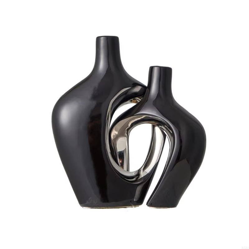 Vases creux en céramique, lot 2, Vases décoratifs Styles bohémien modernes nordiques, Vases à fleurs