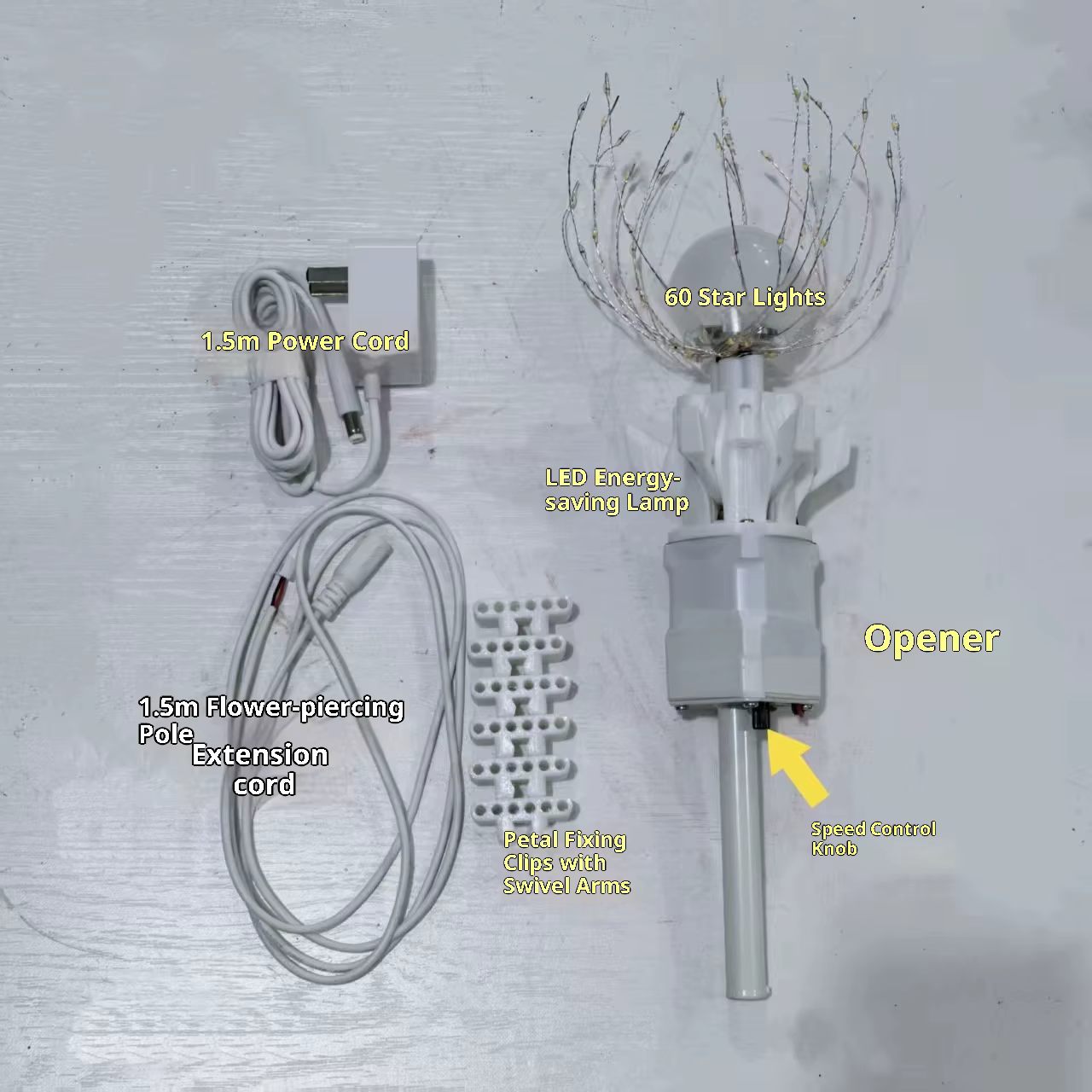 Ouvre-fleur électrique DIY, moteur de floraison automatique pour fleurs artificielles, dispositif de