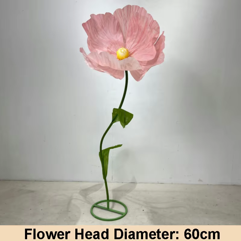 Fleur artificielle géante en papier, décoration de Mariage, grandes fleurs en papier, affichage de f