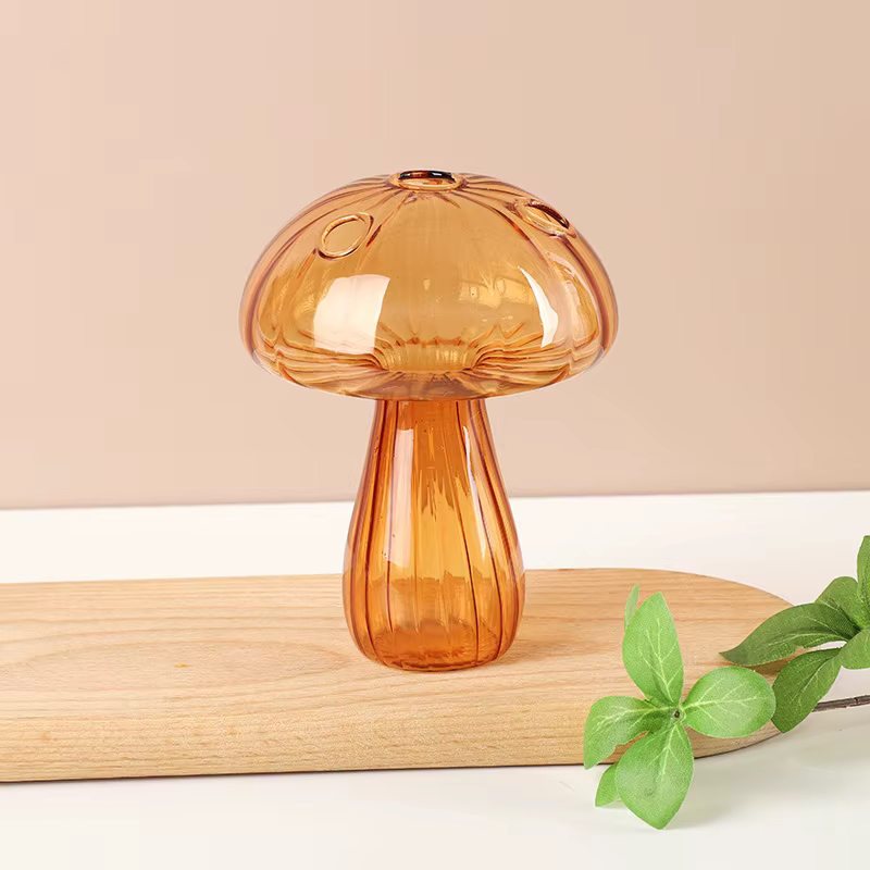 Vase à fleurs en verre champignon, bouteille de fleurs, pour décoration, Pot de plantes, Terrarium h