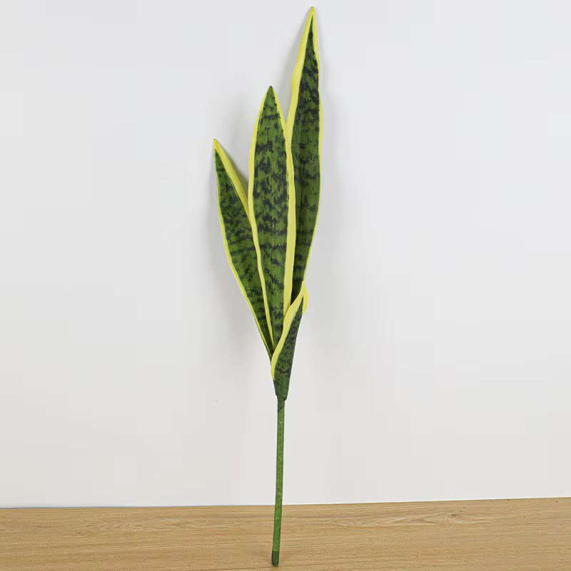 Plante serpent artificielle, branche unique, couronne d'aménagement paysager d'intérieur, Agave bleu