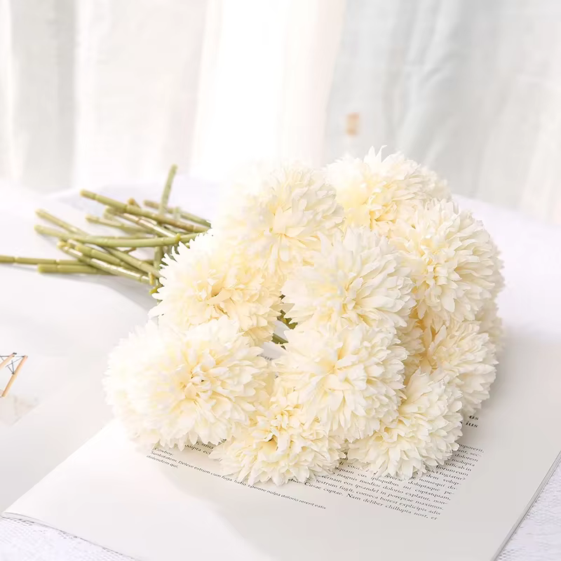 Bouquet de fleurs artificielles d'hortensia, 5 pièces, pour décoration de maison, chambre à coucher,