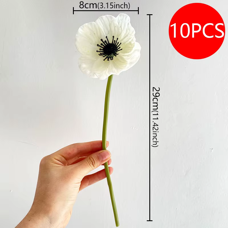 10 pièces 29CM PU Mini fleur de coquelicot fleur artificielle Ins décoration de la maison coquelicot