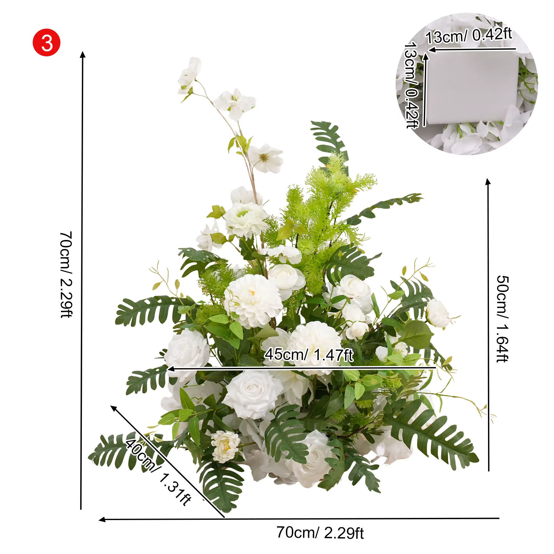 X8970 blanc Rose hortensia vert laisser accrocher rangée florale mariage toile de fond décoration so