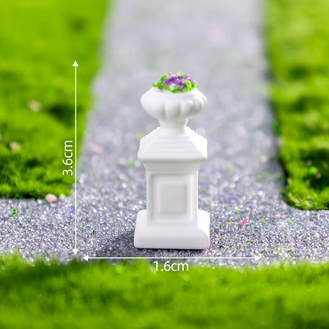 Simulation de plantes en Pot de fleur, Micro Figurine de paysage Miniature, Mini ornements, décorati