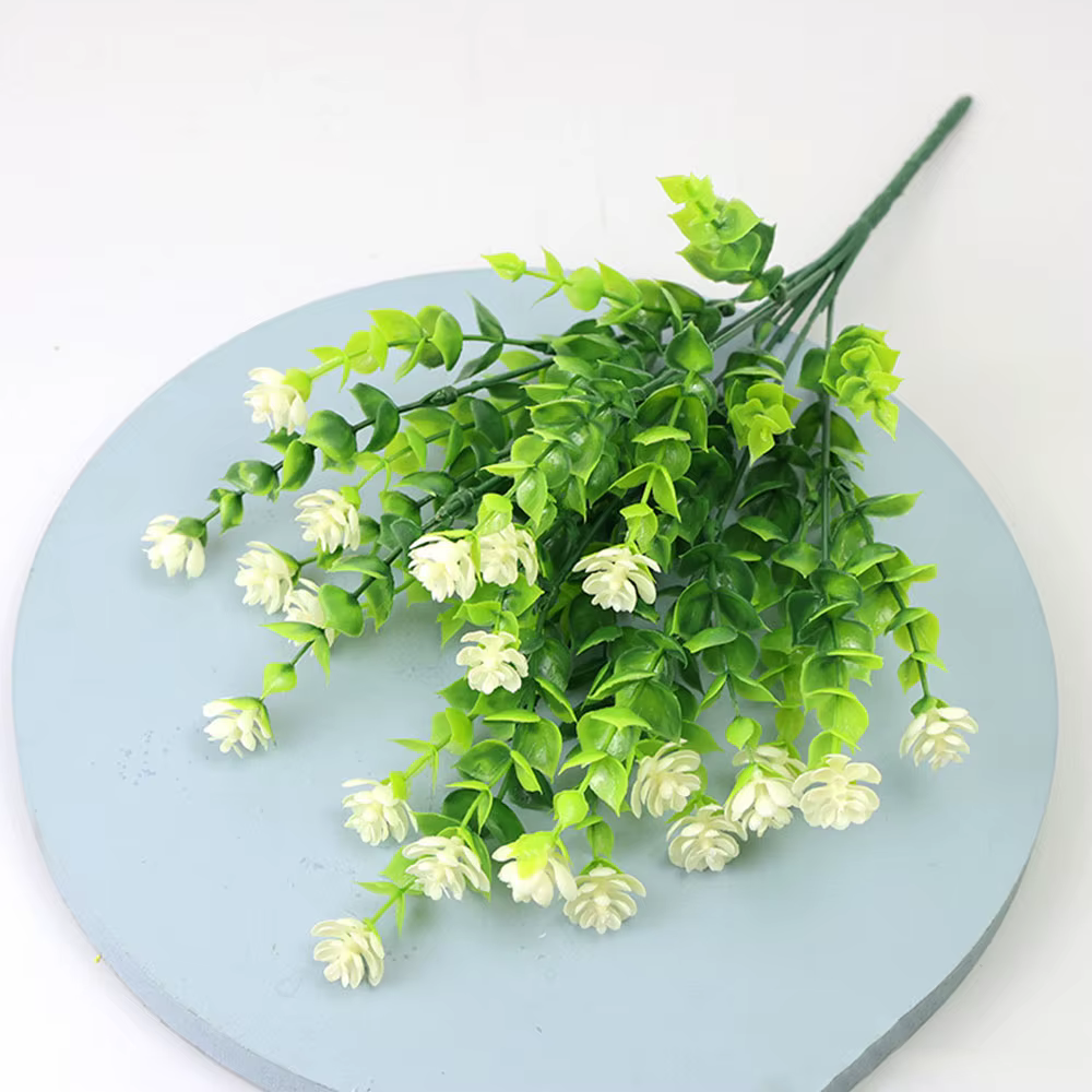 Fleurs artificielles pour décoration de jardin, fausses plantes vertes pour mariage, maison, cuisine