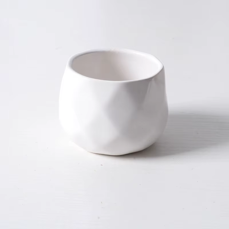 Pot de fleurs créatif en céramique, 6 pièces, conteneur de plantes succulentes simples, jardinières 