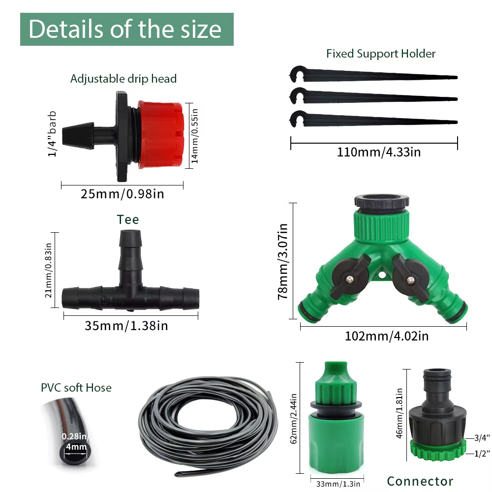 Système d'irrigation goutte à goutte pour serre, tuyau d'arrosage automatique, micro kits d'arrosage