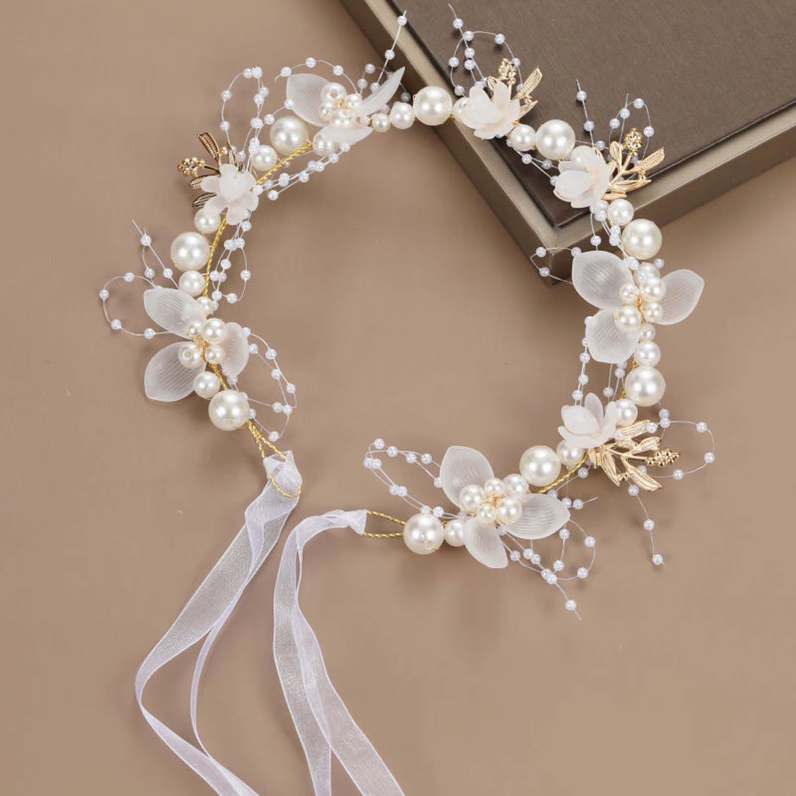 Serre-tête Fleur de Perle, Coiffe de Mariée, Couronne de Mariage pour Filles, Diadèmes et Couronnes 